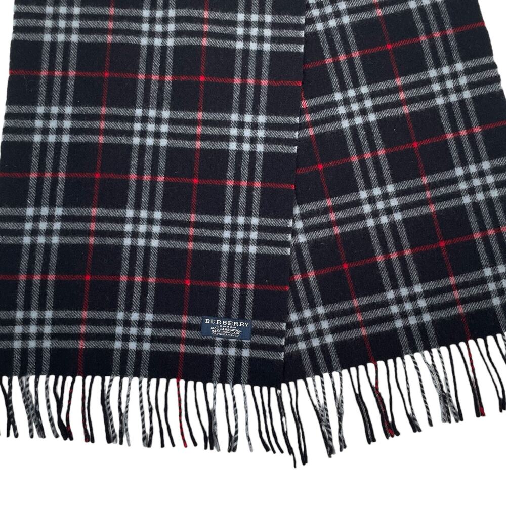 Authentic BURBERRY Lambs Wool Plaid Scarf